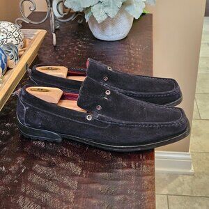 Bruno Magli Sport Men's Suede Loafers, Black, Sz 13
